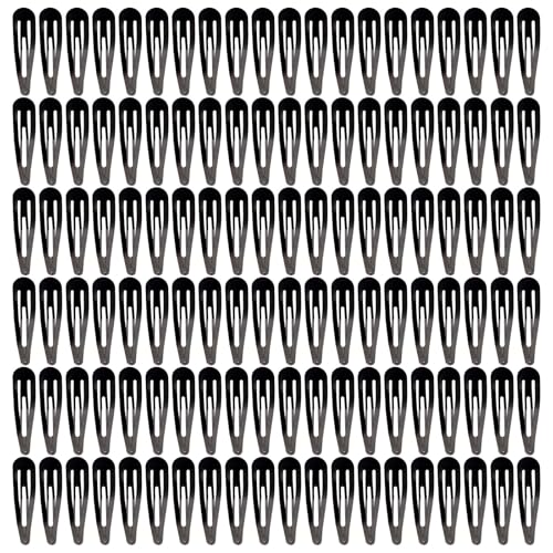 120PCS Black snap hair clips,2 inch hair barrettes for toddler girls,no-slip metal snap hair clips for women¡£