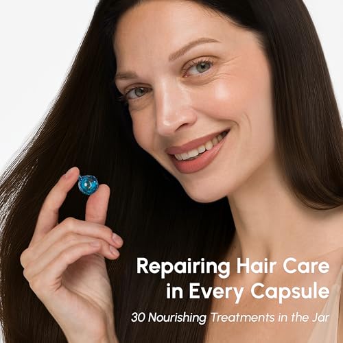 MAREE Hair Oil for Frizzy - Hair Vitamins Keratin Styling Capsules with Jojoba & Argan Oil - Anti Frizz Serum for Women Heat Protectant - Frizzy, Damaged, Dry & Curly - Gotas & Aceite Para el Cabello