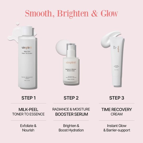 Simpleté Milkpeel Toner to Essence – Gentle Daily Exfoliating, Hydrating Toner for Smooth, Radiant Skin, Strengthens Moisture Barrier, Perfect for Sensitive Skin, Balanced, Healthy Glow, 200ml