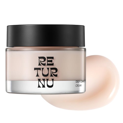 RETURNU Deep Comfort Cream, Moisturizing Face Cream with Birch Sap & 5% Panthenol, Instantly Hydrating & Soothing Barrier Repair, Vegan Korean Skincare (1.69 fl. oz)