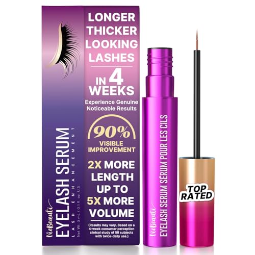 VieBeauti Lash Serum for Eyelash Growth: Eyelash Growth Serum with Advanced Formula to Boost Longer Fuller and Thicker Looking Lashes - Vegan & Cruelty-Free for Sensitive Eyes 3mL