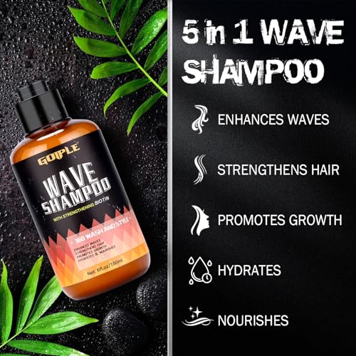 360 Waves Wash Shampoo -Wave Shampoo for Black Men 360 Wave Shampoo Hydration Shampoo Enhance Waves Shampoo Strenghtens Hair Promote Growth Wave Shampoo Easy Wash Hydrate (6 FL OZ)