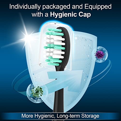 Replacement Toothbrush Heads 10 Pack for AquaSonic Black Series and Vibe Series Electric Toothbrush