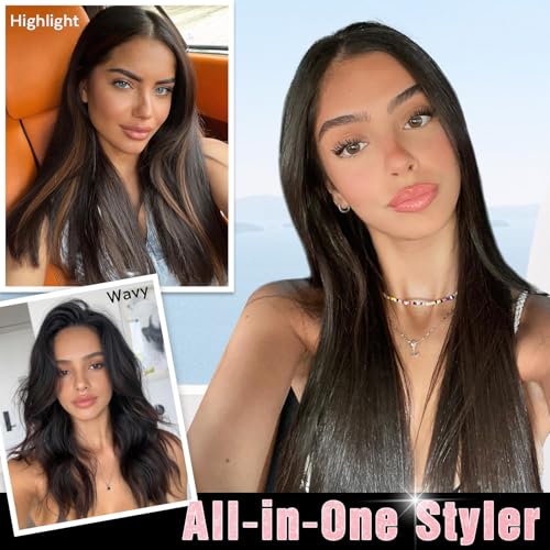 FAVE 110g Human Hair Extensions 16 Inch Seamless Clip in Hair Extensions Human Hair Upgraded V-Shape 100% Remy Human Hair Hairpieces for Volume & Length (Natural Black)