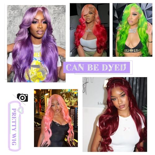 32 Inch 613 Lace Front Wig Human Hair 200 Density Blonde Wig Human Hair 13x6 613 Body Wave HD Lace Frontal Wigs Human Hair Pre Plucked No Tangle No Shedding