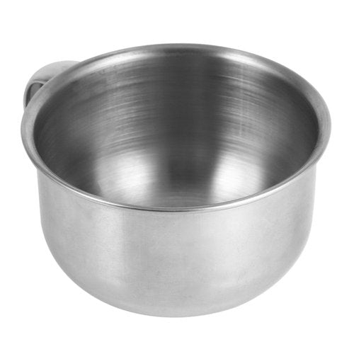 Shaving Bowl, Stainless Steel Metal Shaving Soap Mug Bowl Cup Shaver Cleansing Foam Tool Shaving Cup Lather Bowl for Man Shaving Barbers Shop Utensil, Silver