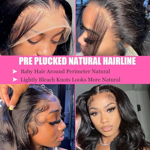 Foreverlove 13x4 HD Lace Front Wigs Human Hair 100% Unprocessed Brazilian Virgin Remy Hair Wigs for Women 200% Density (26 Inch,Body Wave)
