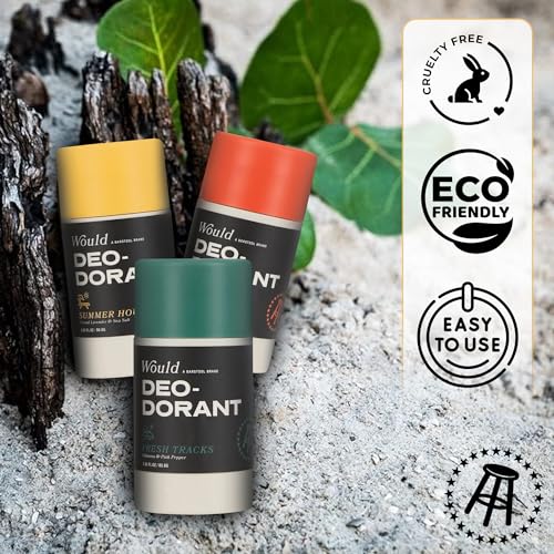 Would Aluminum Free Deodorant For Men - 2.85 Fl Oz Natural Deodorant For Men - Odor Protection, Natural Extracts, Essential Oils, Smooth Brandy & Madagascar Vanilla, 1