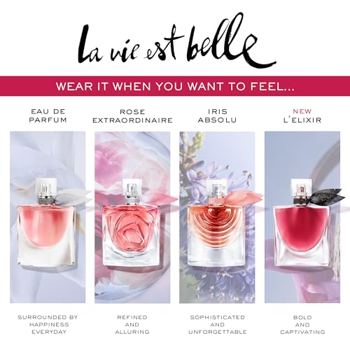 Lanc?me La Vie Est Belle L'Elixir Eau De Parfum 3.4 Fl.oz Refill - Warm, Velvety Floral Perfume with Notes of Raspberry, Bergamot, Violet, Rose & Cocoa Butter - Womens Perfume