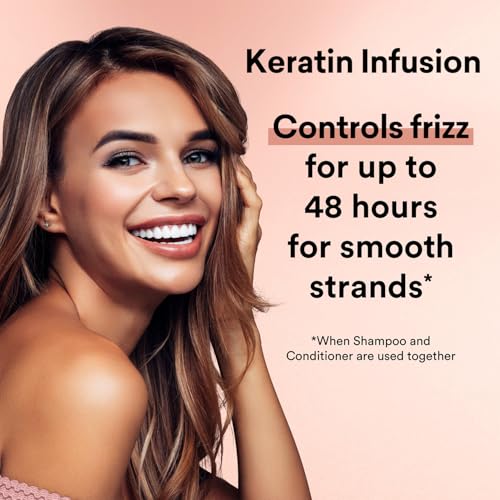 Suave Shampoo and Conditioner Set, Keratin Infusion + Almond & Shea Butter ??Frizz Control and Moisturizing Hair Care Bundle, 28 Oz Ea (4 Piece Set)