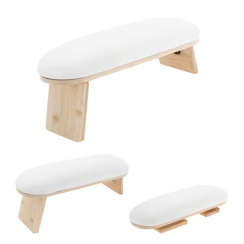 GLIDESMOOTH Arm Rest for Nails Tech, Professional Adjustable Nail Arm Rest Cushion, Nail Arm Rest, Soft Manicure Hand Rest Stand, White, 1 Set