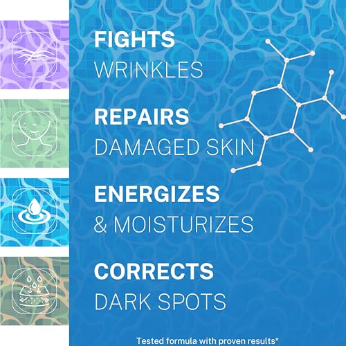 SKIN AURA¢â Advanced Anti-Aging Serum | All-In-One Sensitive Formula for Wrinkles, Fine Lines & Age Spots | Plant Derivative with Hyaluronic Acid, Collagen Peptides, 5 Vitamins + Minerals - 30ml (1oz)