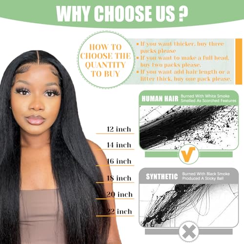 Loxxy Invisible Yaki Straight Clip Ins Seamless Natural Black PU Clip in Human Hair Extensions Thick 22 Inch Yaki Clip Ins for Black Women 110 Gram 7 Pieces #1B Color
