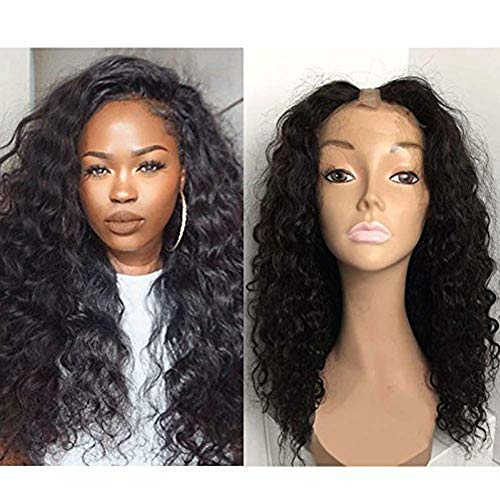 1X4 U Part Brazilian Human Hair Wigs Body Wave Human Hair Wigs for Black Women 150% Density Glueless Human Hair Wig 1X4 U Part Wig Curly 9A Brazilian Human Hair Wig Natural Color 16"