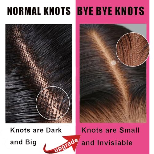 Glueless Wigs Human Hair Real Pre Plucekd Bleached Upgraded Tiny Knots 24Inch 200% Density Deep Wave Closure Wig Wet and Wavy Ultra-thin Invisible HD 4x4 Curly Closure Wigs Human Hair For Women