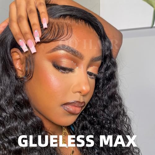 OQ HAIR 9x6 M-Cap Kinky Straight Wear Go Glueless Wig Human Hair Pre Plucked Pre Cut 180% Density Yaki Straight Glueless Wig HD Lace Pre Bleached Tiny Knots Human Hair Wigs For Women 22 Inch