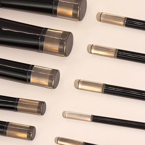 Portable ON THE GO Makeup Brush Set, COSHINE 10pcs Easy-taken Mini Full Complete Function Cosmetic Brushes Kit with Brush Pouch (black)