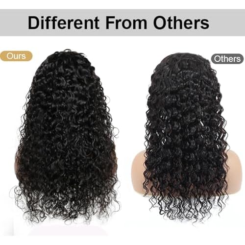 VIPbeauty 200% Density 13x6 Deep Wave Lace Front Wigs Human Hair for Women 13x6 HD Transparent Water Wave Lace Front Wigs Human Hair Pre Plucked 24inch