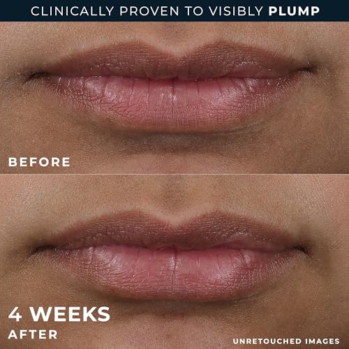RoC Derm Correxion Lip Volumizer - Lip Plumper Peptide Treatment with Hyaluronic Acid & Vitamin E + Line Smoothing Eye Cream Packette