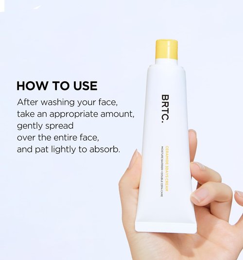 BRTC Ceramide 3days Cream | Moisturizer & Soothing with Ceramide | Moisture Barrier Care | Non-Sticky Cream, Korean Skincare (50ml, 1.69 fl.oz)