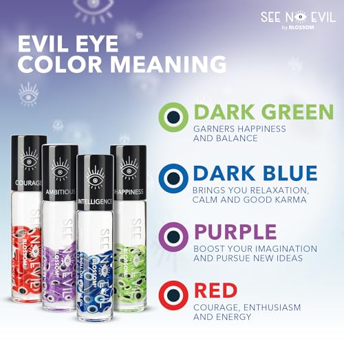 Blossom Cuticle Oil, See No Evil Scented Roll on Cuticle Oil for Nails, Rollerball Application for Nail Support, Cruelty Free, 0.19oz, Intelligence Jasmine