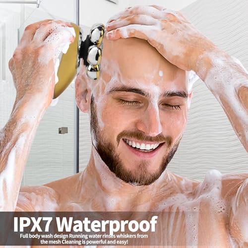 7D Floating Head Shaver for Bald Men,IPX7 Waterproof Shaving Grooming Kit,5 in 1 Men's Electric Razor,Dry/Wet Shaver for Home/Travel,Nice Trimmer Gift for Dad,Husband,Boyfriend