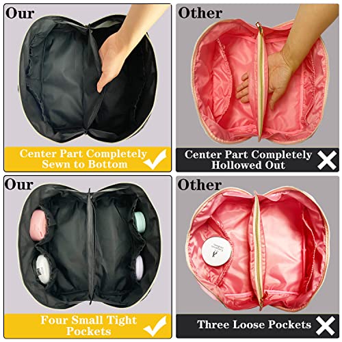 Stoney Clover Dupes Preppy Makeup Bag Black Stoney Clover Stuff Bag for Travel Chenille Letter Bag Large Capacity Travel Cosmetic Bag Nylon Pouch
