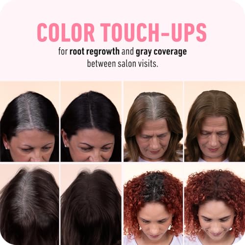 BOLDIFY Hairline Powder - Root Touch Up Hair Color for Gray Coverage - Bald Spot Concealing Hair Powder for Women & Men - 24-Hour Stain-Proof - Dark Brown