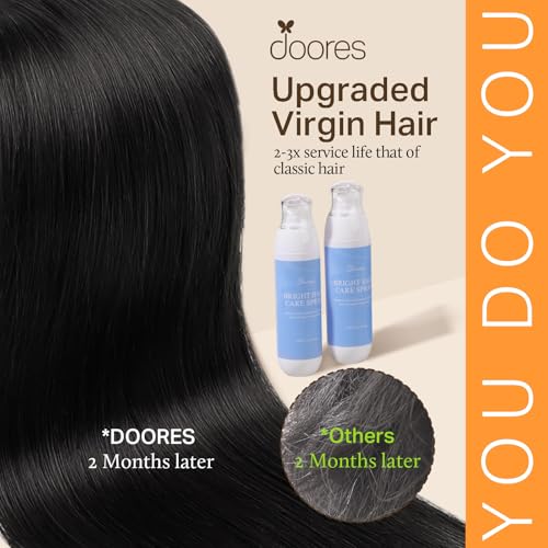 DOORES Hair Extensions Clip in Human Hair, Light Dark Brown 22 Inch 150g 9pcs, Natural Real Extensions Clip in Thick straight Weft