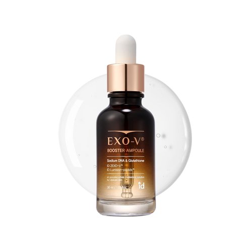 idplacosmetics EXO-V Booster Ampoule 1.01 fl.oz (30ml) – Exosome Serum (720,000 PPM) with PDRN & Glutathione, Korean Skincare Microneedling Serum, for Smoother-Looking Texture & Elasticity Support.