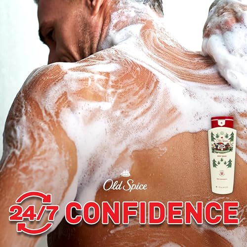 Old Spice Body Wash for Men, 4 Pack, Limited Edition Lumbersnack Pine Tree Scent, Hydrating Formula for Smooth Skin, 24/7 Long Lasting Freshness, 16 oz Each