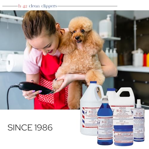 H-42 Clean Clippers Blade Cleaner with Brush - 32oz Bottle