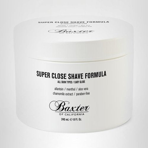 Baxter of California Super Close Shave Formula for Men | Easy Glide| Soothing Formula | Tea Tree Oil, Witch Hazel & Peppermint | 8 oz