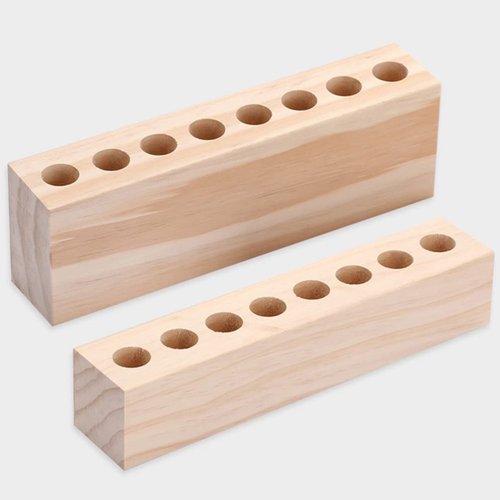 Zerodeko Wooden Cosmetic Storage Rack 2Pcs Makeup Organizer for Lipstick Display and Lip Pencil Storage Desktop Stand for Beauty & Personal Care