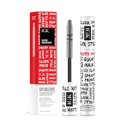IGK Good Behavior Frizz & Flyaway Hair Taming Wand ? Lightweight Gel Control Stick for Smooth, Sleek Hair, Anti-Frizz Styling, 0.24 oz