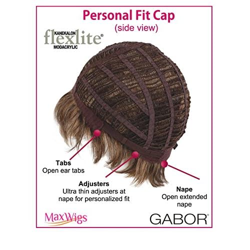 hairuwear Eva Gabor Acclaim Short Layered Average Size Comfort Cap Wig, Sugared Charcoal