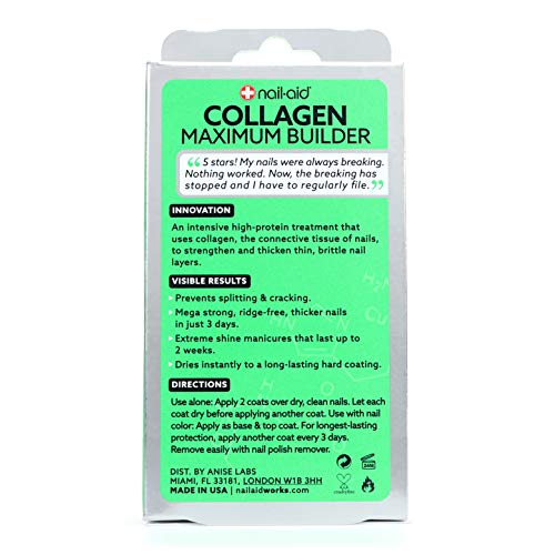 NAIL-AID Collagen Power Coat, Clear, 0.55 Fluid Ounce