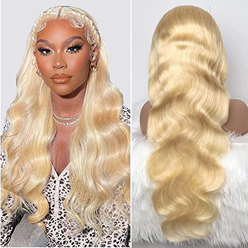 613 Lace Front Wig Human Hair 32inch 13x4 Blonde Lace Front Wigs Human Hair 180% Density 613 HD Lace Frontal Wig Pre Plucked With Baby Hair (32inch, 13x4 613 lace front wig)