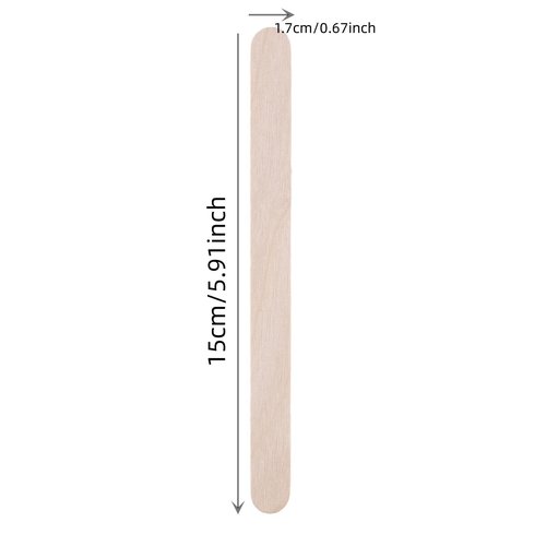 500pcs Wooden Craft Sticks 5.91 Inch Long Natural Wood Popsicle Ice Cream Sticks for DIY Wood Crafts, Jumbo Sticks，Hair Removal and Waxing Supplies,Home Art Projects