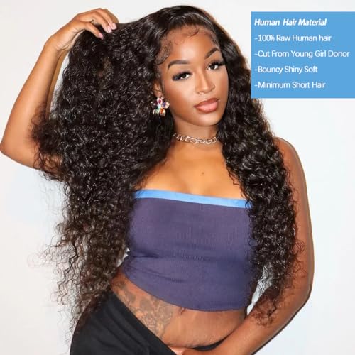 Burmese Curly Human Hair Bundles 100% Unprocessed Wet and Wavy 4 Bundles with Spiral End (16 18 20 22 Inch)14A Virgin Curly Hair Bundle Quick Weave Hair Extensions Real Human Hair Natural Black