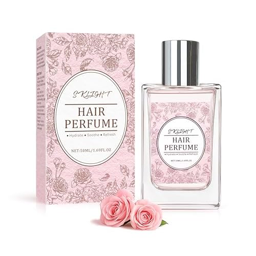 Hair Perfume for Women, Long-Lasting Pheromone Perfume oil Sweet Floral Fragrance, Castor oil & Rose Hydrosol for Nourishing and Hydrating Hair Shine Spray, 1.69 fl.oz