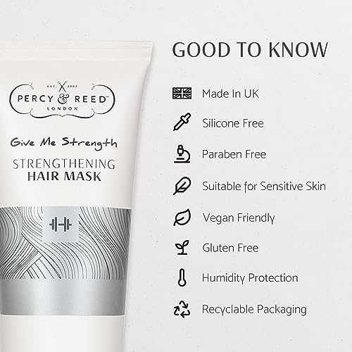 Percy & Reed Hair Mask, Give Me Strength Strengthening Hair Mask - Deeply Moisturizes, Build Strong and Thick Hair, Reduces Breakage After Single Use - 6.7 fl oz, 200 ml