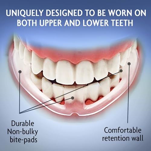 Anti Teeth-Grinding Dental Guard-Ready to use-No Boiling or Molding, Slim, Sleek and Comfortable Works for Upper and Lower Jaw, relieves pain and corrects TMJ and Bruxism