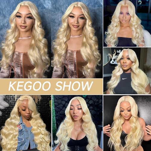 Blonde Wig Human Hair 613 13x6 Lace Front Wig Human Hair Pre Plucked With Baby Hair 200 Density Blonde Body Wave HD Lace Frontal Wigs 32 Inch