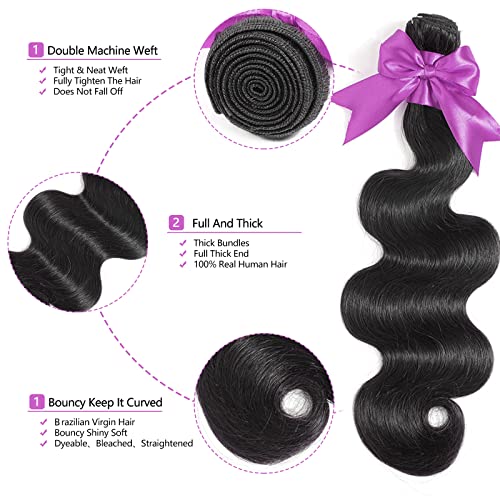 12A Human Hair Bundles 26 26 26 Inch Body Wave Bundles Human Hair 100% Unprocessed Brazilian Virgin Weave 3 Bundles Deals