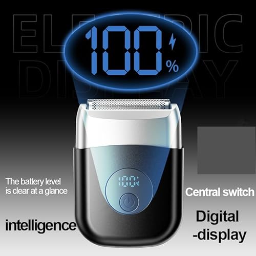 Electric Foil Shavers for Men, New Mini Electric Razor with 3 Floating Blades, LED Display, USB-C Fast Rechargeable, Travel Portable Beard Trimmer for Men, Gifts for Dad Him (Black)