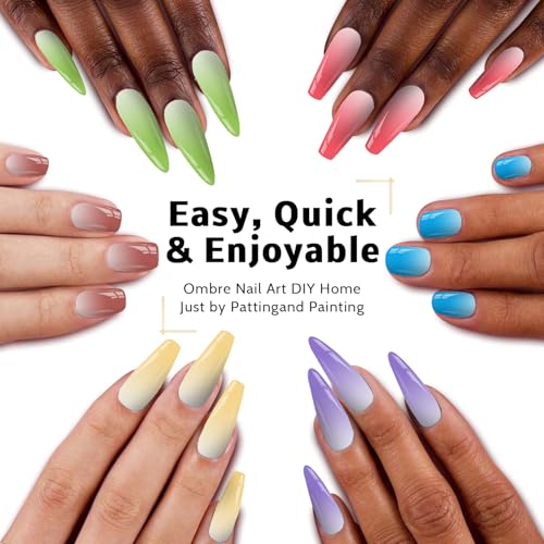 24 Colors Sponge Pat Paint Nail Gel for Drawing Striper Liner Floral Painting Ombre Blush Blooming Aura Gel Polish Nail Art DIY, UV/LED Curing, No Wipe (24 Colors C)
