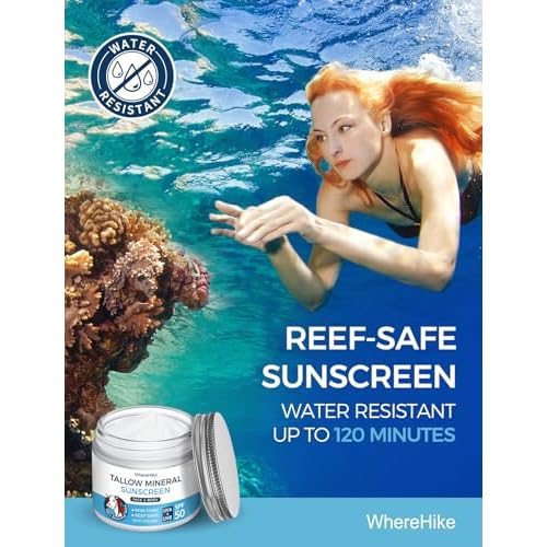 Organic Beef Tallow Sunscreen-SPF 50 with Zinc Oxide,Non-Toxic 2-in-1 Moisturizer & Mineral Sunblock | Reef Safe, Chemical-Free,Lightweight, Clean Formula for Sensitive Skin-1.