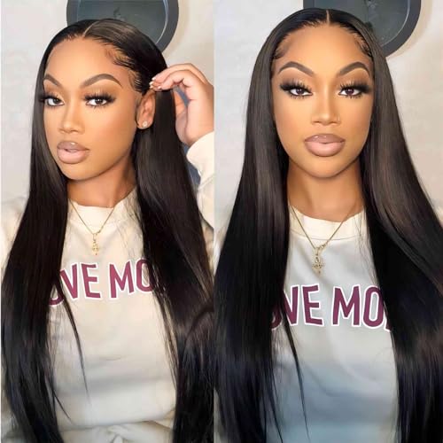 ISEE HAIR M-Cap Straight Wear Go Glueless Wig Human Hair Pre Plucked Pre Cut 9x6 HD Lace Pre Bleached Tiny Knots Human Hair Wigs For Women 18 Inch