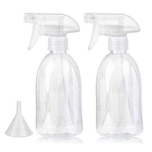 Bynccea Empty Clear Plastic Spray Bottles 13.5oz/400ml Adjustable Nozzle Mist/Stream Water Spray Bottle Heavy Duty Spraying Bottles Plant Mister Spray Bottle for Cleaning Solutions, Plants, Hair